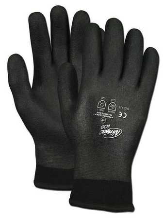 MCR SAFETY Coated Gloves, Black, L, PR N9690FCL