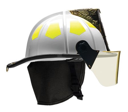 BULLARD Fire Helmet, White, Fiberglass US6WH