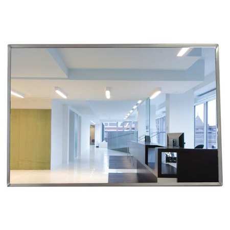 Zoro Select Flat Mirror, 16 W x 24 In H, Acrylic Lens FM-16X24-GB-SVL