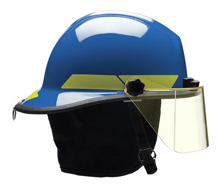 Bullard Fire Helmet, Blue, Thermoplastic PXSBLTL