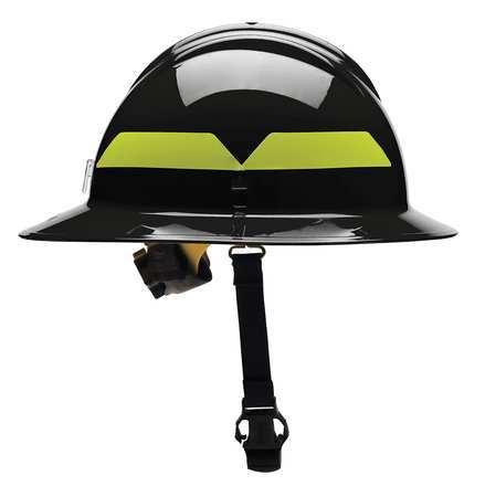 Bullard Fire Helmet, Black, Thermoplastic FHBKR