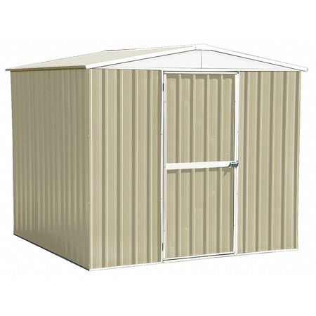 Zoro Select 248 cu ft Steel Outdoor Storage Shed, Beige 13X109