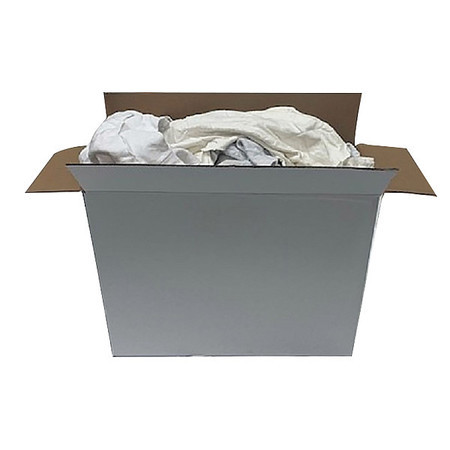 TOUGH GUY Recycled Cotton Sweatshirt Cloth Rag 50 lb. Varies Sizes, White G224050PC