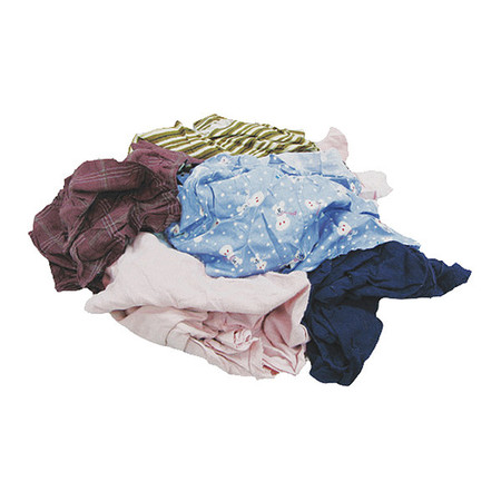 ZORO SELECT Reclaimed Colored Knit Cloth Rag 50 lb. Varies Sizes, Colored Mixed 135-50N