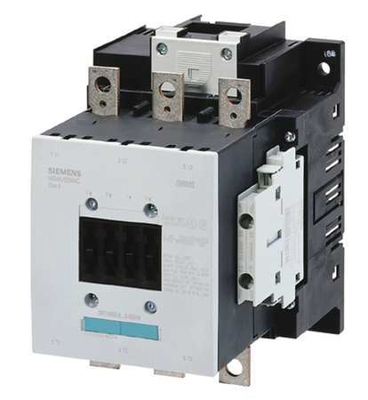 SIEMENS IEC Magnetic Contactor, 3 Poles, 23 to 26 V AC/DC, 185 A, Reversing: No 3RT10566AB363PA0