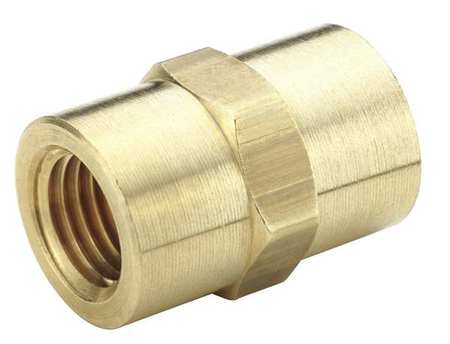 Parker Brass Dryseal Pipe Fitting, FNPT x FNPT, 1/4" Pipe Size 207P-4