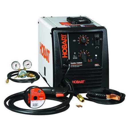 Hobart Welding Products MIG Welder, Handler, 1, 120/240V AC, 25 to 140A DC/25 to 210A DC, 20%/30% 500553