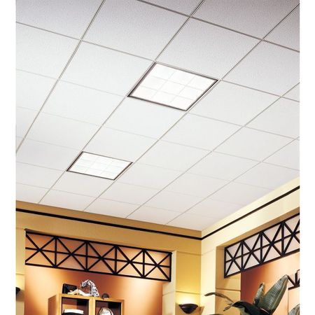 Armstrong 24 Lx24 W Acoustical Ceiling Tile Fine Fissured Mineral