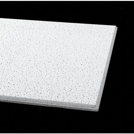Armstrong World Industries Fine Fissured Ceiling Tile, 24 in W x 48 in L, Square Lay-In, 15/16 in Grid Size, 8 PK 1830