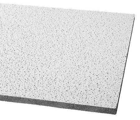 Armstrong World Industries Fine Fissured Ceiling Tile, 24 in W x 48 in L, Square Lay-In, 15/16 in Grid Size, 8 PK 1830