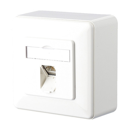 METZ CONNECT Wall Outlet, White, 3.346" H, 3.346" W 130C370002-I