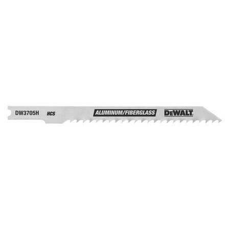 DEWALT 4" 8 TPI U-Shank Aluminum/Fiberglass Wood Cutting HCS Jig Saw Blade DW3705H