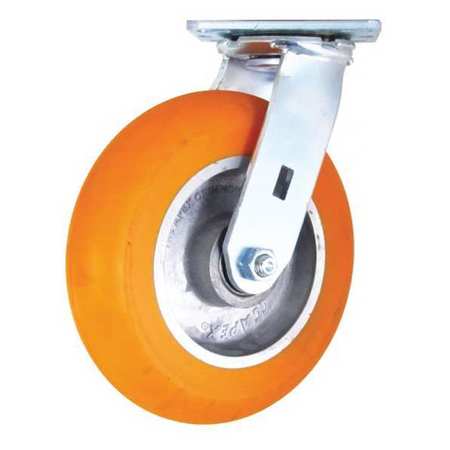 Cc Apex Swivel Plate Caster, Load Rating 1250, 8", Caster Wheel Shape: Donut Tread CDP-Z-41