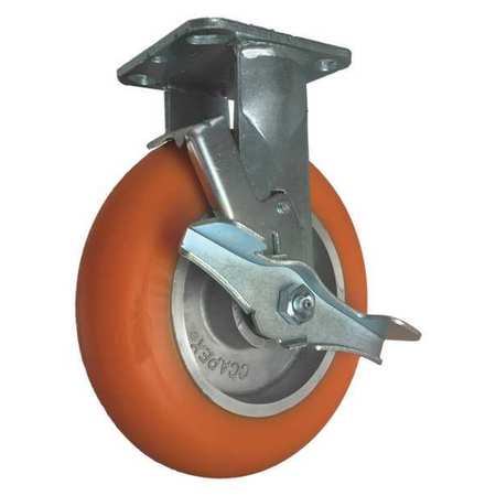 CC APEX Rigid Plate Caster, CC Apex, 8", Wheel Color: Gray CDP-Z-46