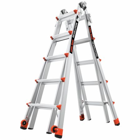 LITTLE GIANT LADDERS Ladder, Aluminum, 5 to 9 ft H, 300 lb Cap 13122-001