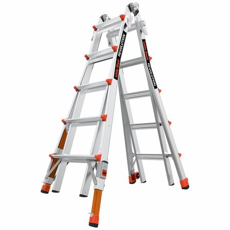 LITTLE GIANT LADDERS Ladder, Aluminum, 5 to 9 ft H, 300 lb Cap 13122-801