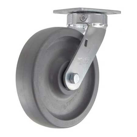 CC NYLEX Swivel Plate Caster, CC Nylex, Gray, 8" CDP-Z-232