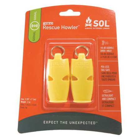 SOL Rescue Howler Whistle, PK12 0140-1002