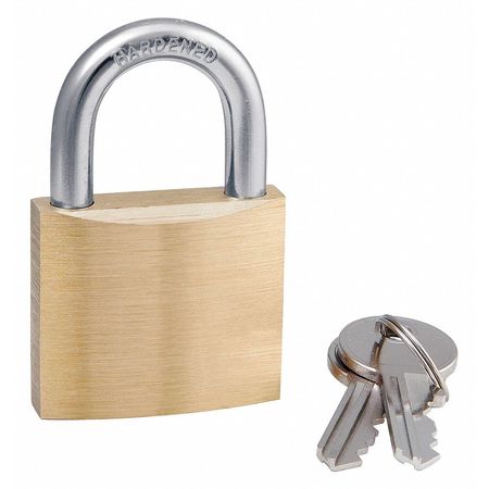 Zoro Padlock, Solid Brass Body, 1-1/2", 40mm G9741929