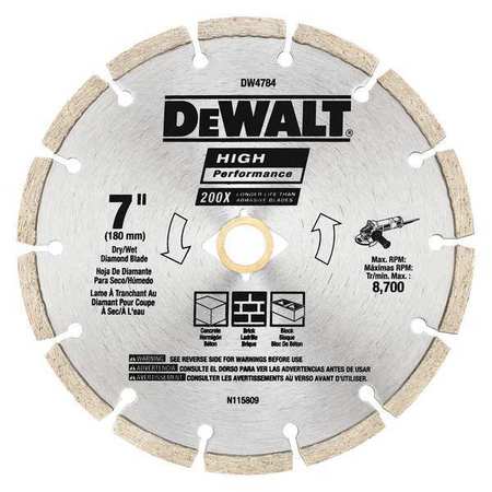 DEWALT 7" HP Segmented Diamond Blade DW4784