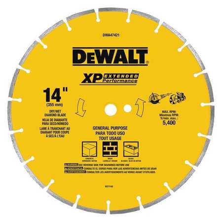 DEWALT 14" Segmented Rim GP Blade 2PK DWA47421B2