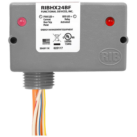 FUNCTIONAL DEVICES-RIB Enclosed, Relay/AC, Fixed Current Sensor RIBHX24BF