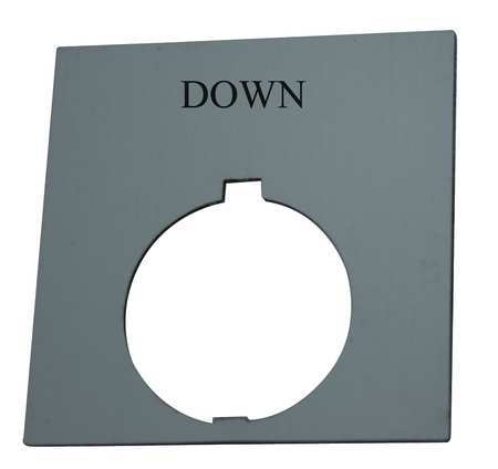 EATON Legend Plate, Square, Down, Black HT8SP74
