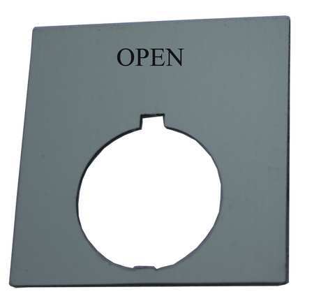 EATON Legend Plate, Square, Open, Black HT8SP26
