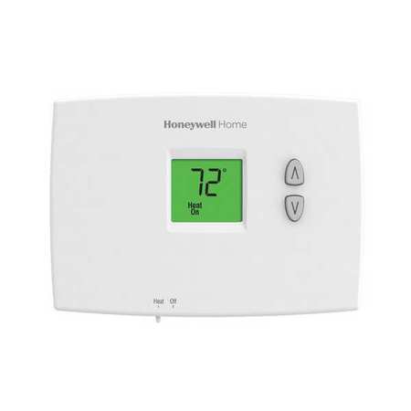 HONEYWELL HOME Low Voltage Thermostat, 1 H Hardwired/Battery, 20 to 30V AC TH1100DH1004