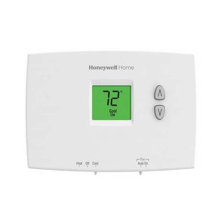 Honeywell Home Horizontal Non-Programmable Thermostats, 1 H 1 C, Hardwired/Battery, 20/30VAC TH1110DH1003