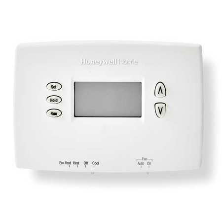 Honeywell Home Horizontal Programmable Thermostats, 2 Programs, 2 H 1 C, Hardwired/Battery, 20/30VAC TH2210DH1000