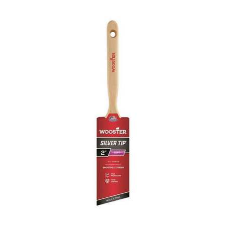 Wooster 2" Angle Sash Paint Brush, Silver CT Polyester Bristle, Wood Handle 5221-2