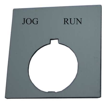 EATON Legend Plate, Square, Jog-Run, Black HT8SP41