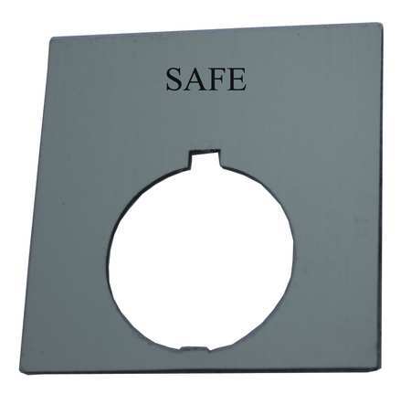 EATON Legend Plate, Square, Safe, Black HT8SP85
