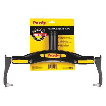 Purdy Adjustable Paint Roller Frame, Yoke, Plastic Handle, 12 to 18" Rollers 14A753018