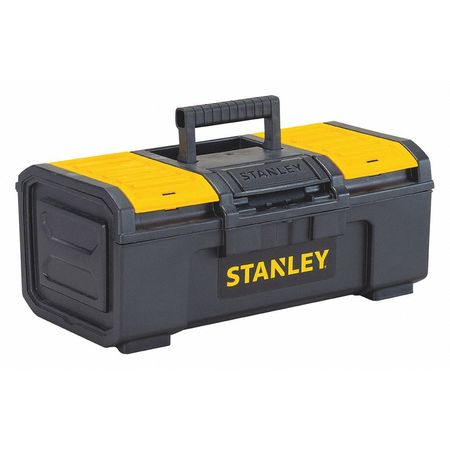 Stanley Tool Box, Plastic, Black/Yellow, 16 in W x 9 in D x 10 in H STST16410