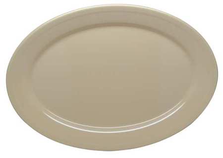 CARLISLE FOODSERVICE Oval Platter, 12 x 8-1/2, Tan, PK24 43560GR25