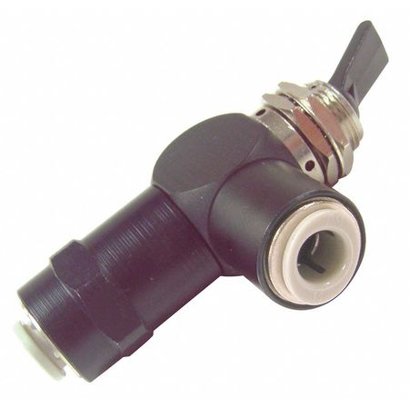 PNEUMADYNE Toggle Valve, NC, 1/4 In, Push In F11-30-66