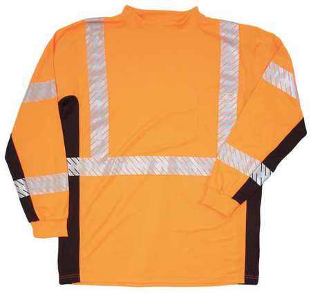 KISHIGO T-Shirt, Black Sided, Class 3, Orange, XL 9135-XL
