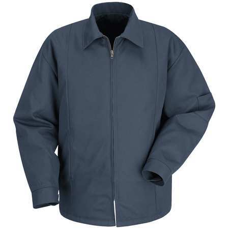 RED KAP Men's Blue Polyester/Cotton Jacket size L Tall JT50NV LN L