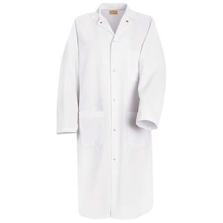 RED KAP Unisex White Polyester Coat size 3XL KS64WH RG 3XL