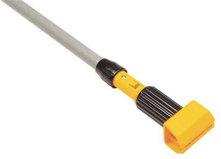Rubbermaid Commercial 54" Clamp On Wet Mop Handle, Yellow Head, Gray Handle, Fiberglass FGH245000000