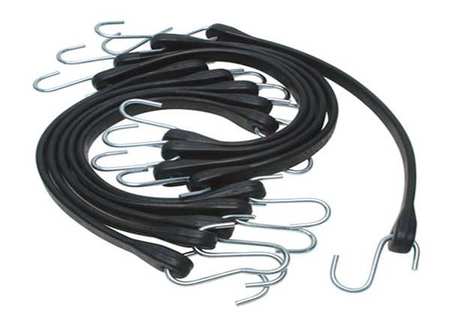 4hxf7 Hook Bungee Cord Assortment, 36 in.L - Pack of 10