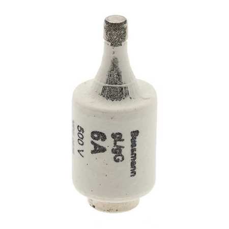 EATON BUSSMANN Ceramic Fuse, D27 Series, Time-Delay, 6A, 500V AC, 50kA at 500V AC 6D27