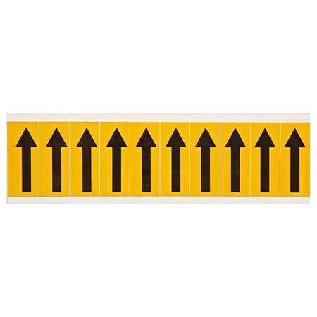 Brady Symbol Label, Arrow, 2-1/4 In. H, PK10 1534-ARO