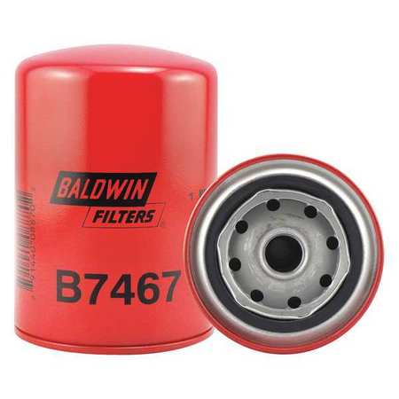 BALDWIN FILTERS Oil Fltr, Spin-On, 5-3/8"x3-11/16"x5-3/8" B7467