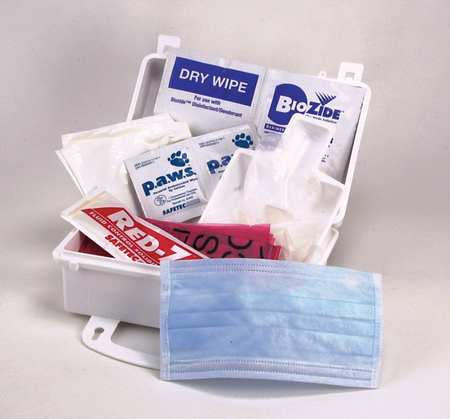 Safe-Tec Bloodborne Pathogen Bodily Fluid Clean-up Kit, Plastic Case 25005