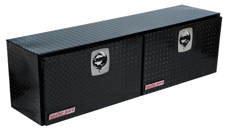 WEATHER GUARD Truck Box, Topside, Aluminum, 64-1/4"W, Black, 7.9 cu. ft. 364-5-02