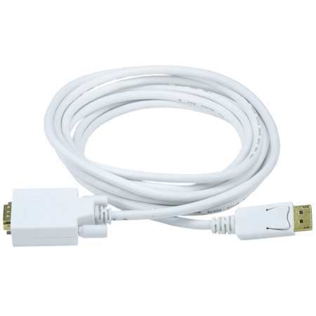 Monoprice CPU Cord, Displayport/VGA, 10ft, White 6020