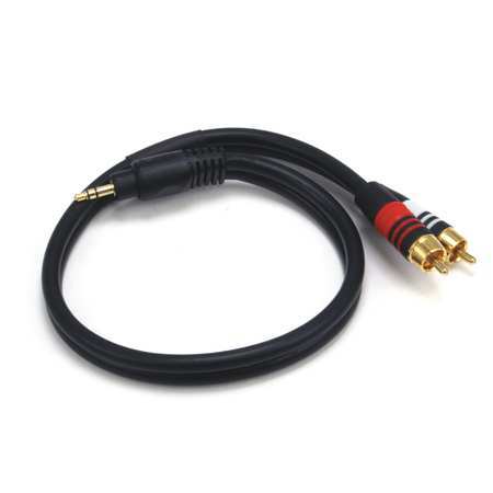 MONOPRICE A/V Cable, 3.5mm(M)/2 RCA(M), 1.5ft 5596